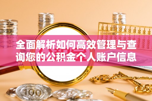 绥德全面解析如何高效管理与查询您的公积金个人账户信息
