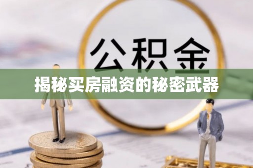 绥德揭秘买房融资的秘密武器